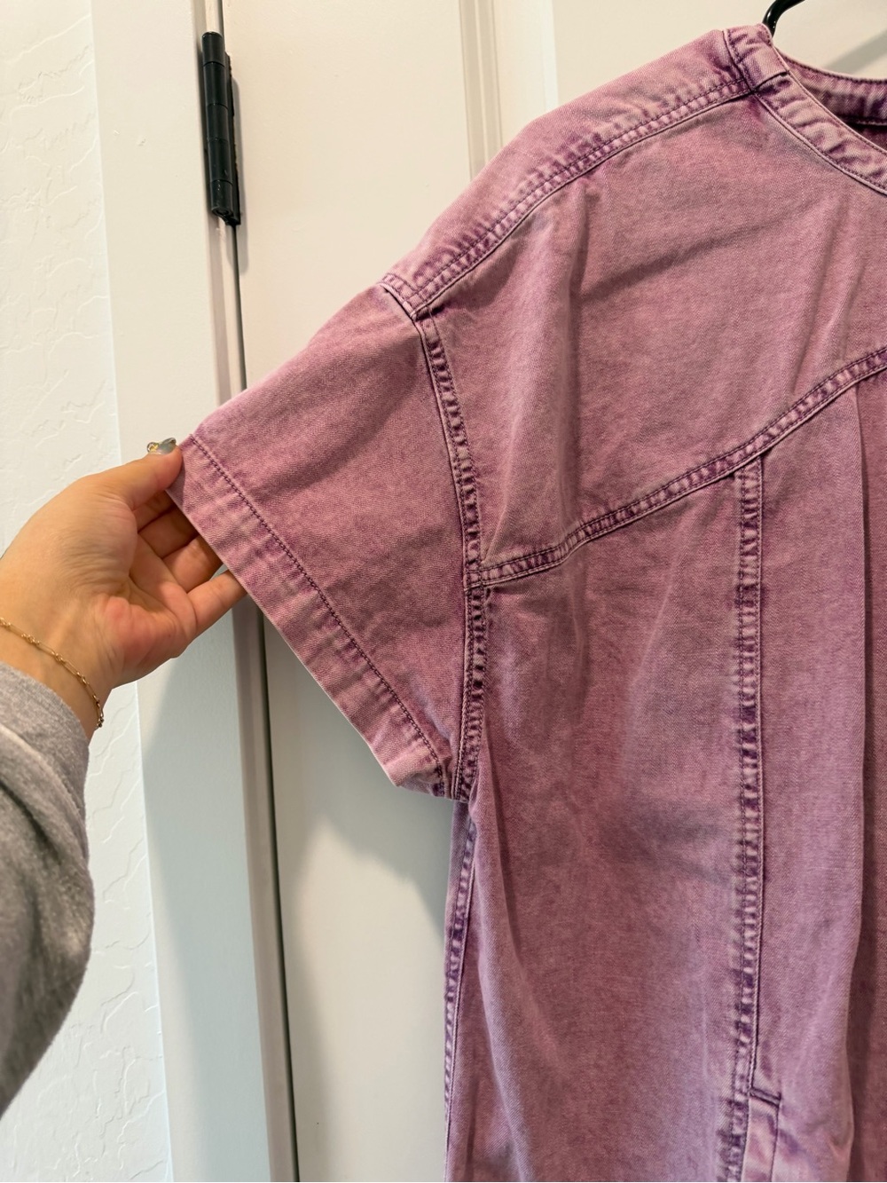 Free people washed women’s purple mini dress - Picture 3 of 7